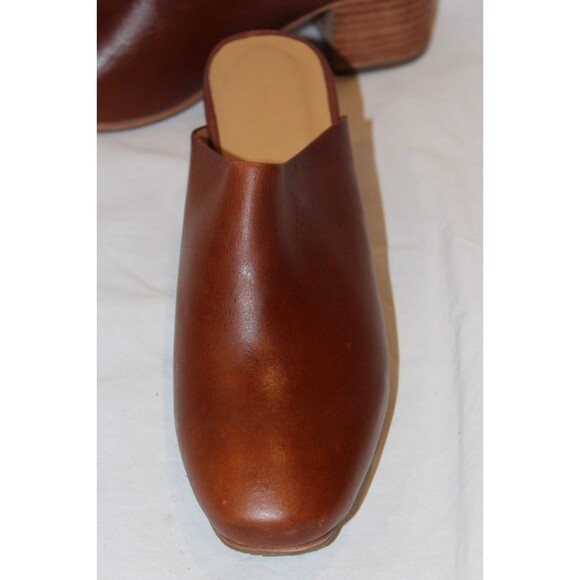 NISOLO WOMEN'S ALL DAY LEATHER HEELED MULE CHCOLATE SZ 7.5 NEW! $170 - Picture 3 of 5